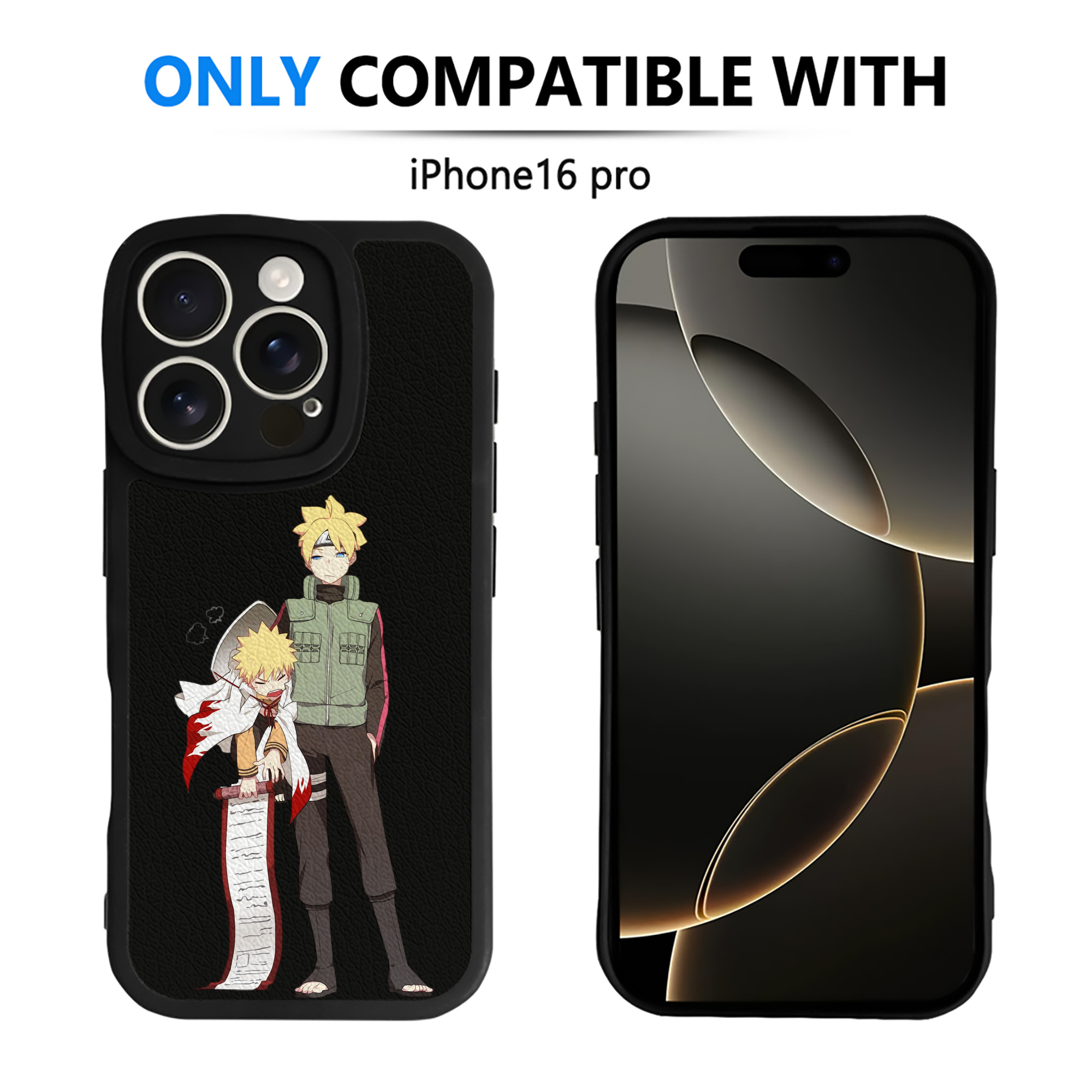 （画像用） NARUTO -ナルト- 波風 ミナト Namikaze Minato 【iPhone 16シリーズ対応】シリコンスマホケース（レザー調） 材質：シリコン